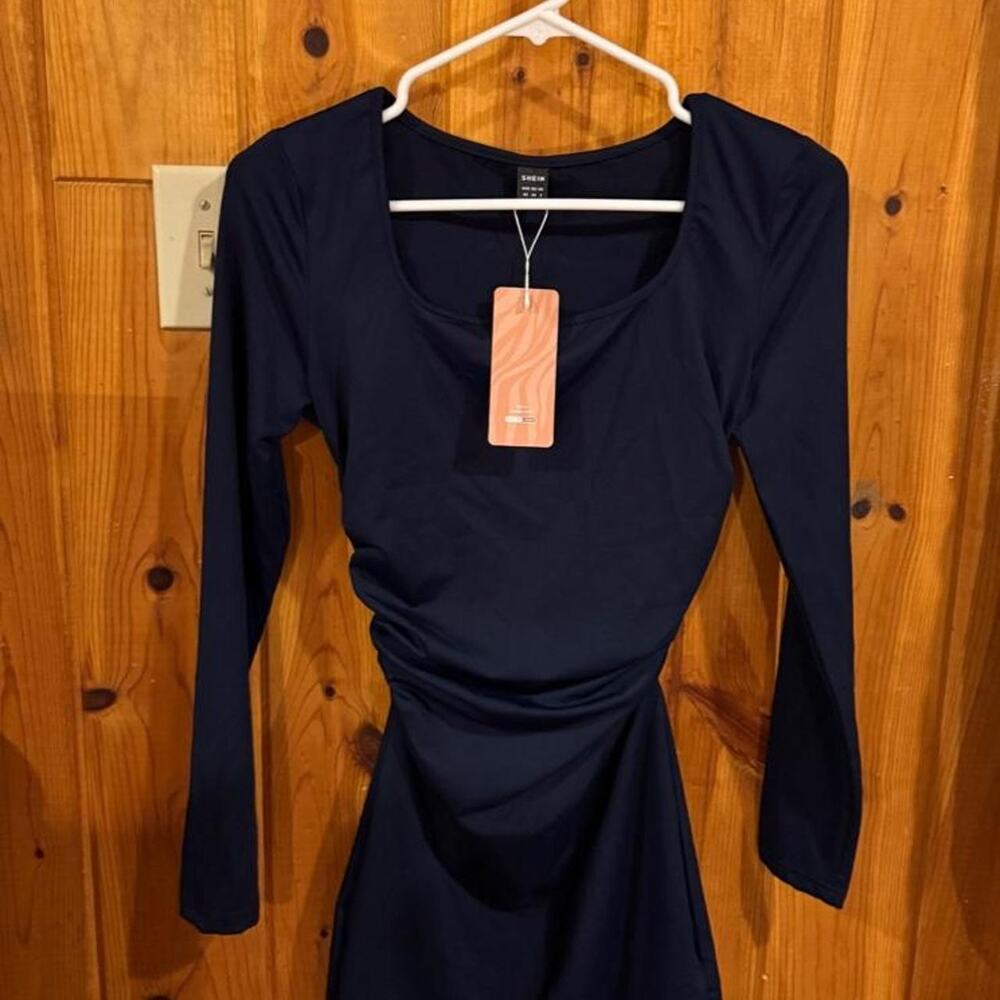 Navy blue long sleeve dress